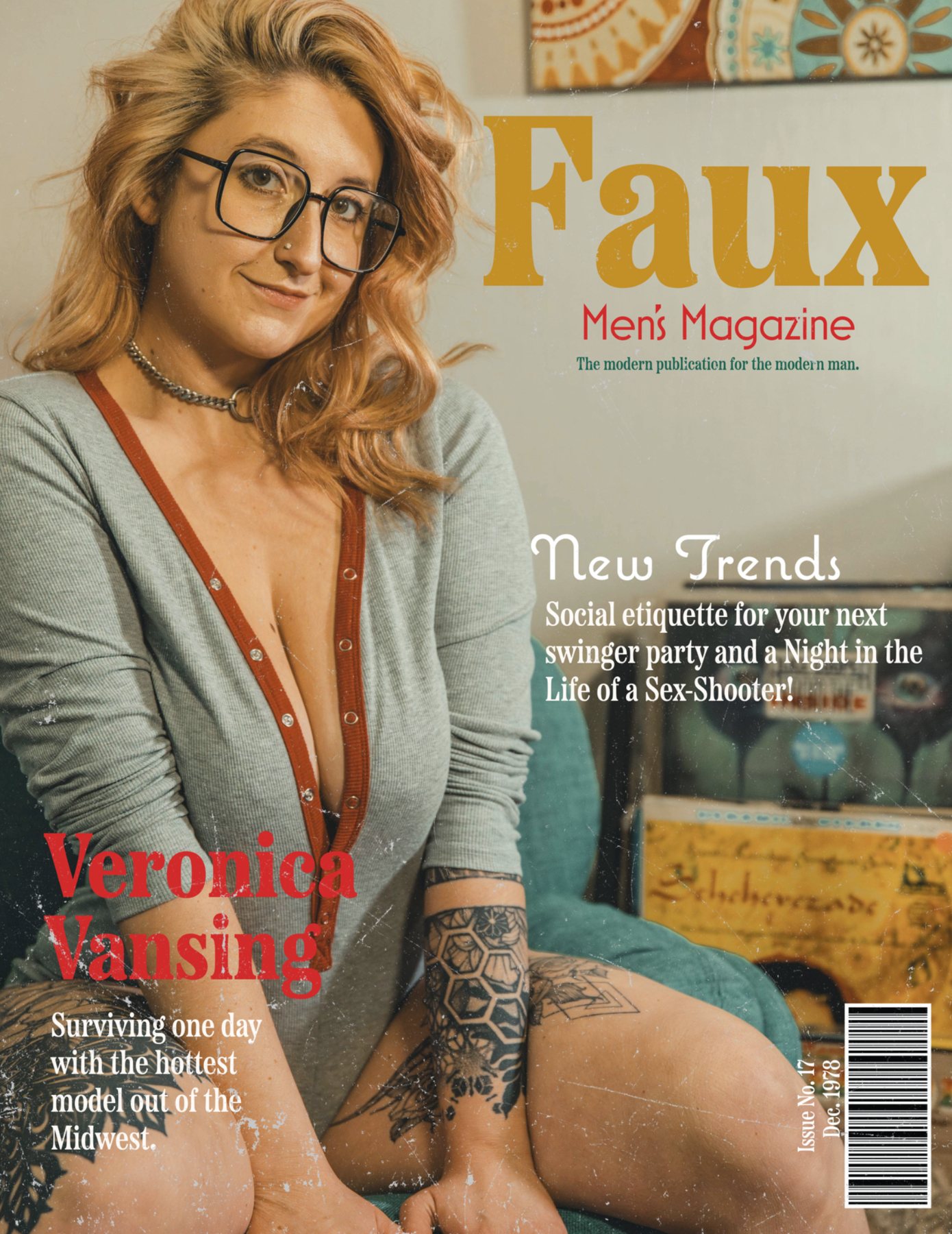 A vintage-inspired concept magazine cover featuring Veronica